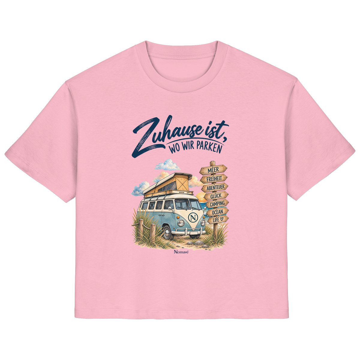 Zuhause ist, wo wir parken – Vanlife & Camping - Damen Bio Shirt