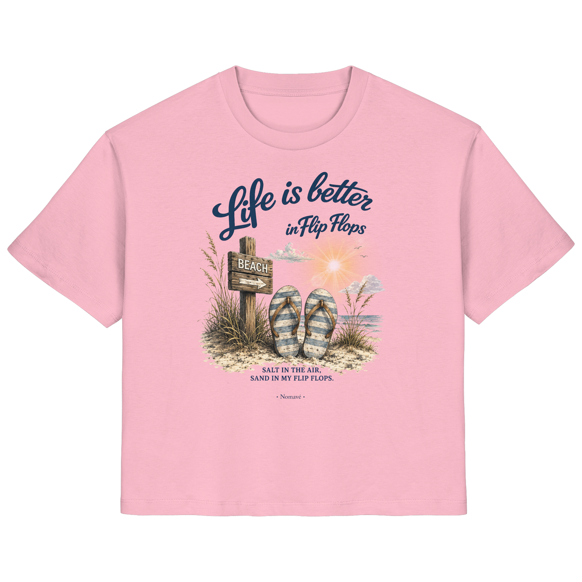 Life is better in Flip Flops - Ladies Organic Bio Strand Shirt