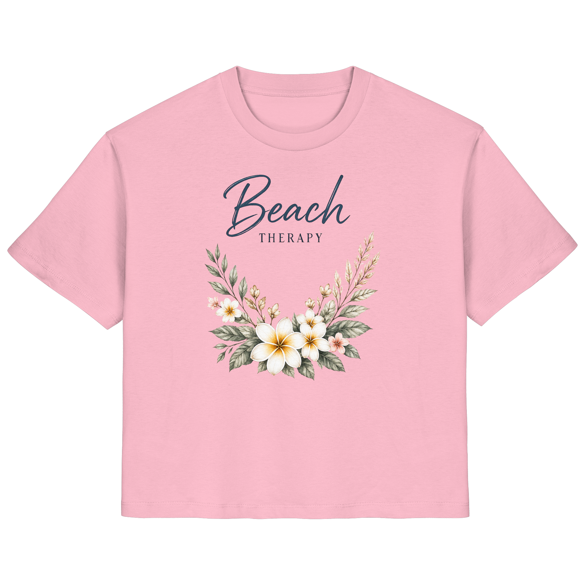 Beach Therapy | Florales Strandmotiv | Sommer | Urlaub | Meer | Blumen | - Ladies Organic Shirt