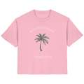 Original-Shirtigo-Mockup: Damen Bio T-Shirt in cotton pink mit Koh Phangan Mini Palm Frontprint