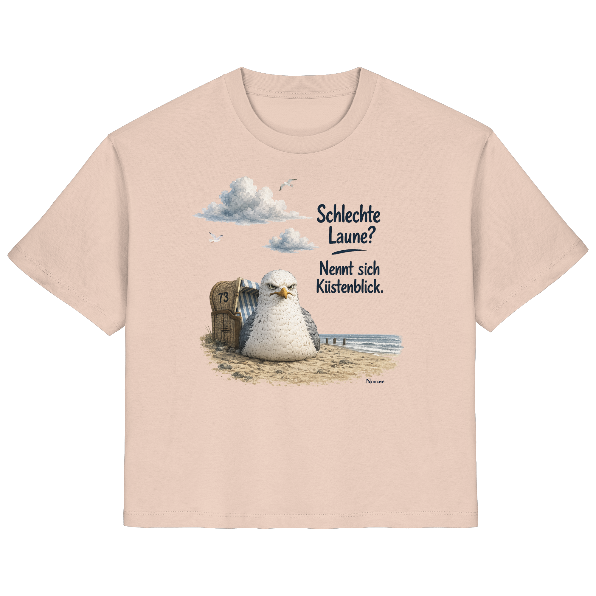 Maritimer Küstenhumor Möwen Motiv für Ostsee und Nordseefans und Meerliebhaber - Ladies Organic Shirt