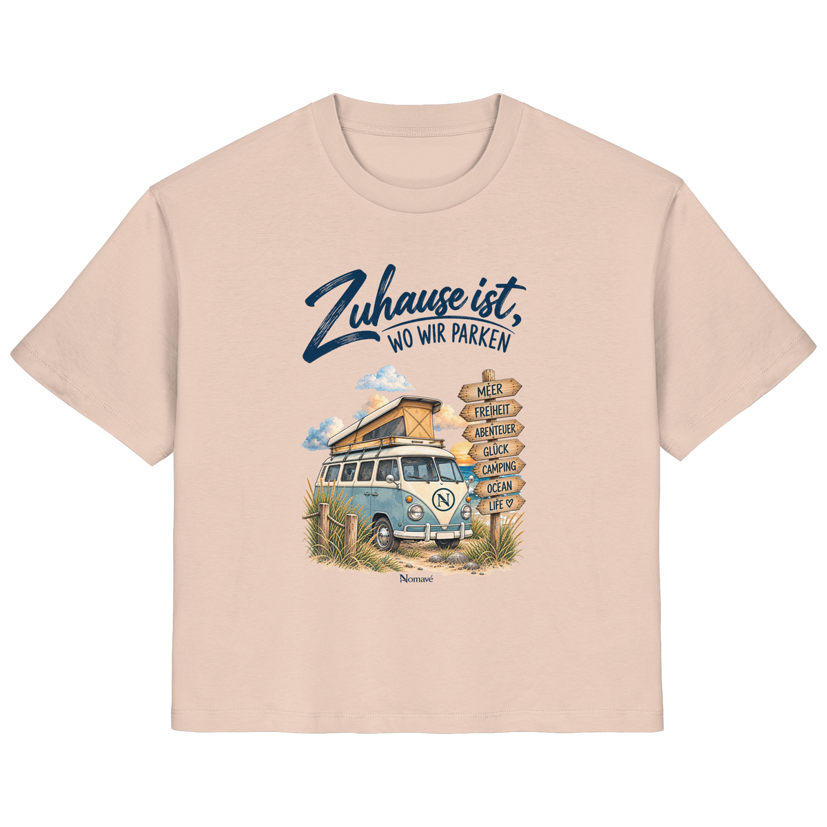 Zuhause ist, wo wir parken – Vanlife & Camping - Damen Bio Shirt