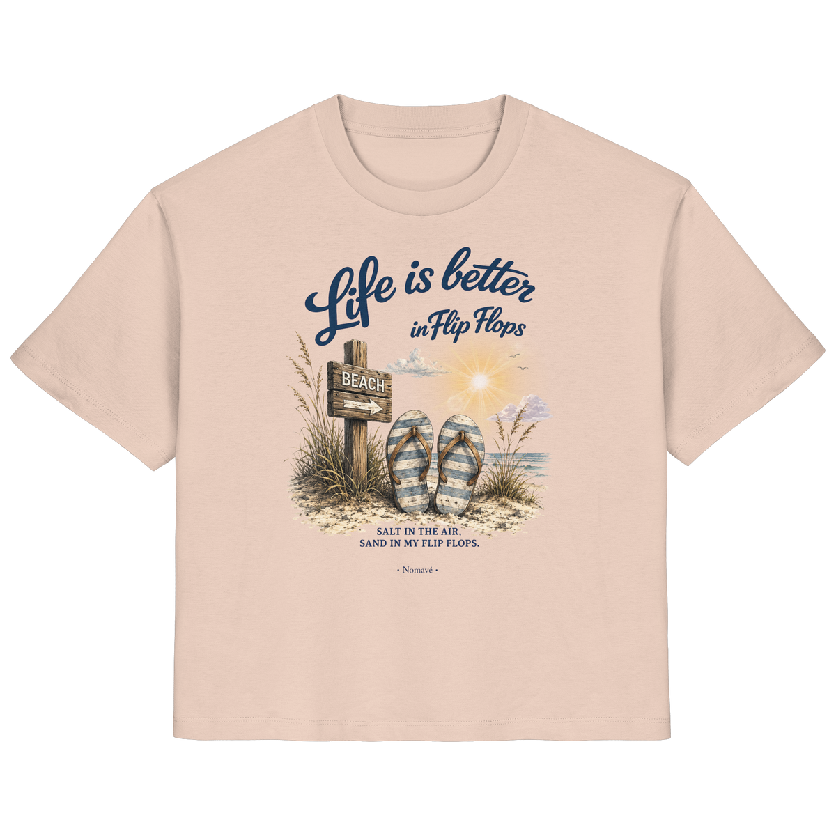 Life is better in Flip Flops - Ladies Organic Bio Strand Shirt