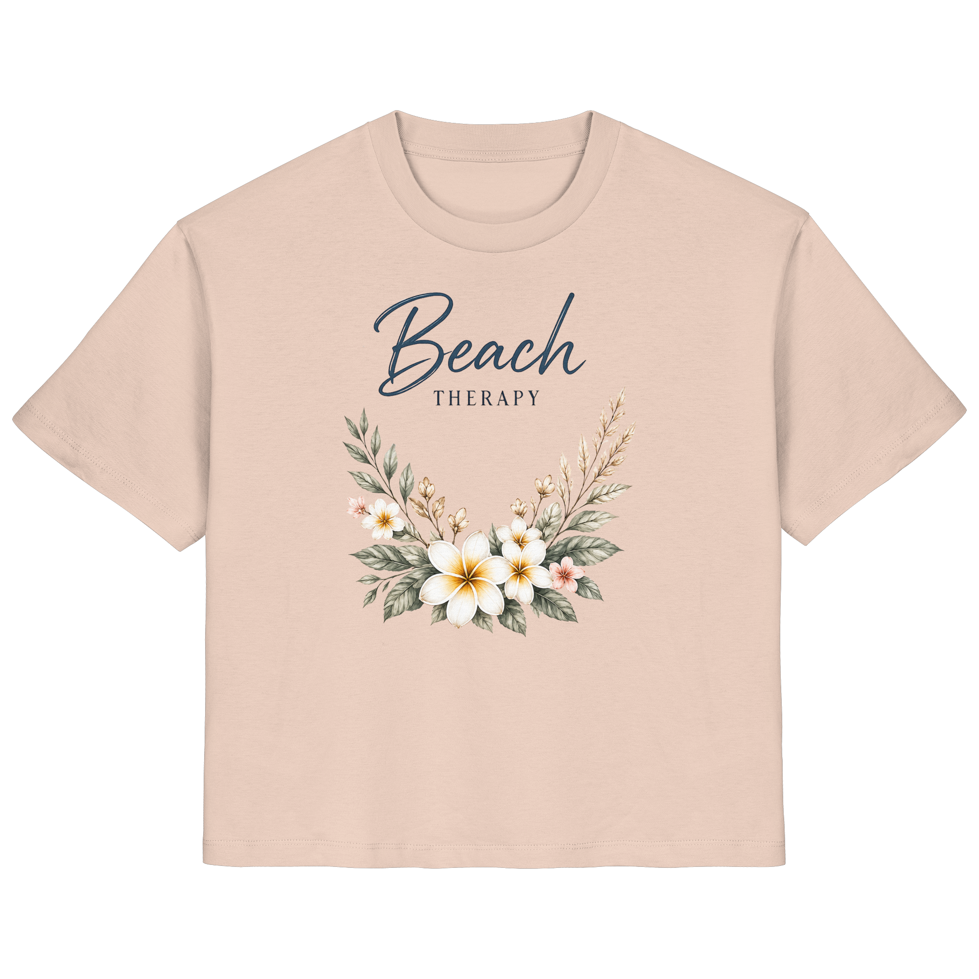 Beach Therapy | Florales Strandmotiv | Sommer | Urlaub | Meer | Blumen | - Ladies Organic Shirt
