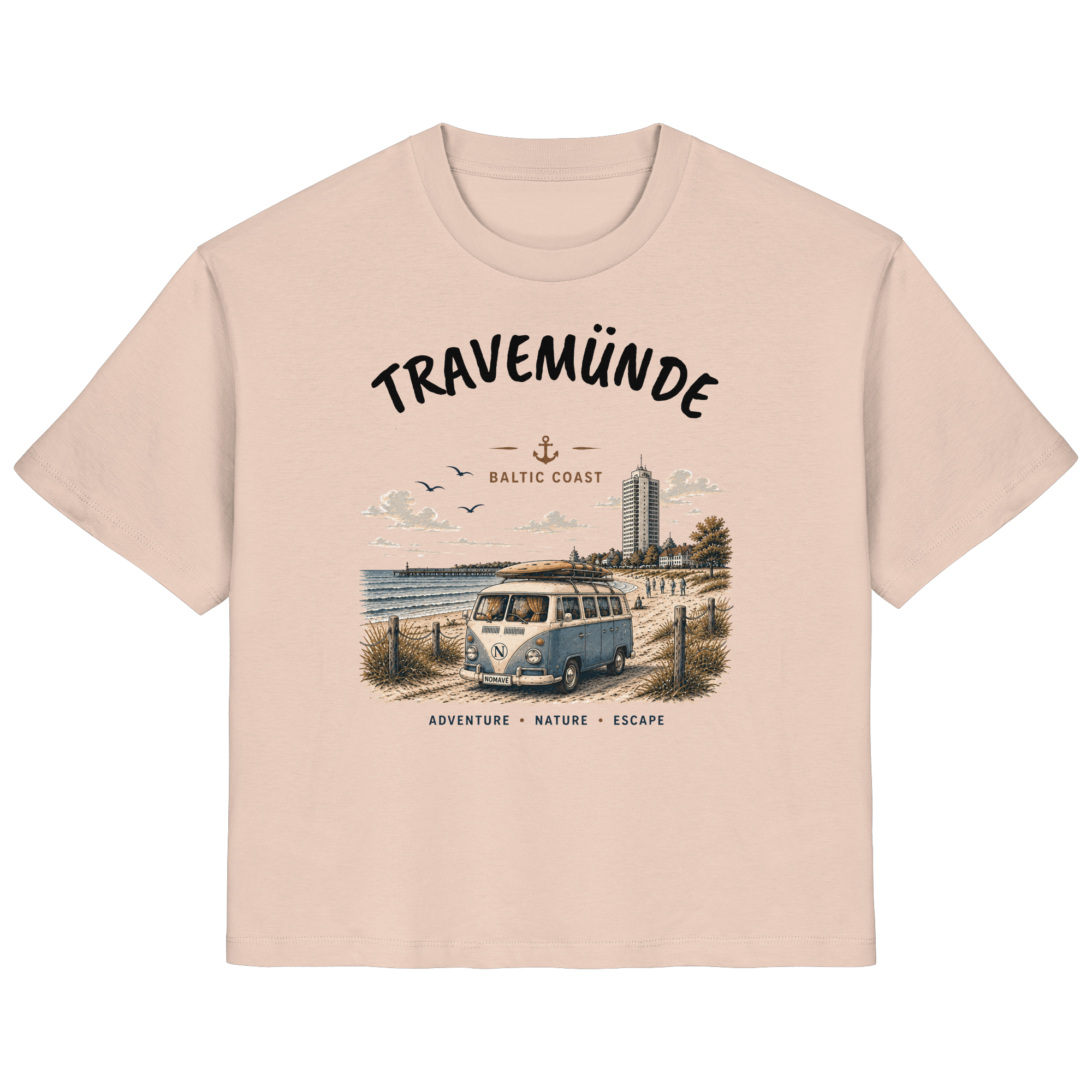 Travemünde Bulli - Damen Bio Ostsee Shirt