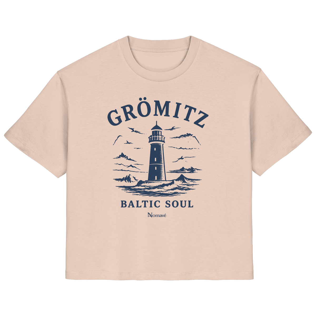 Grömitz Baltic Soul - Ostsee Damen Bio Baumwolle Leuchtturm Shirt