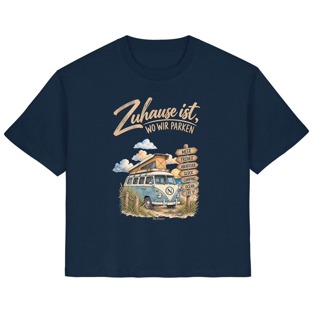 Zuhause ist, wo wir parken – Vanlife & Camping - Damen Bio Shirt