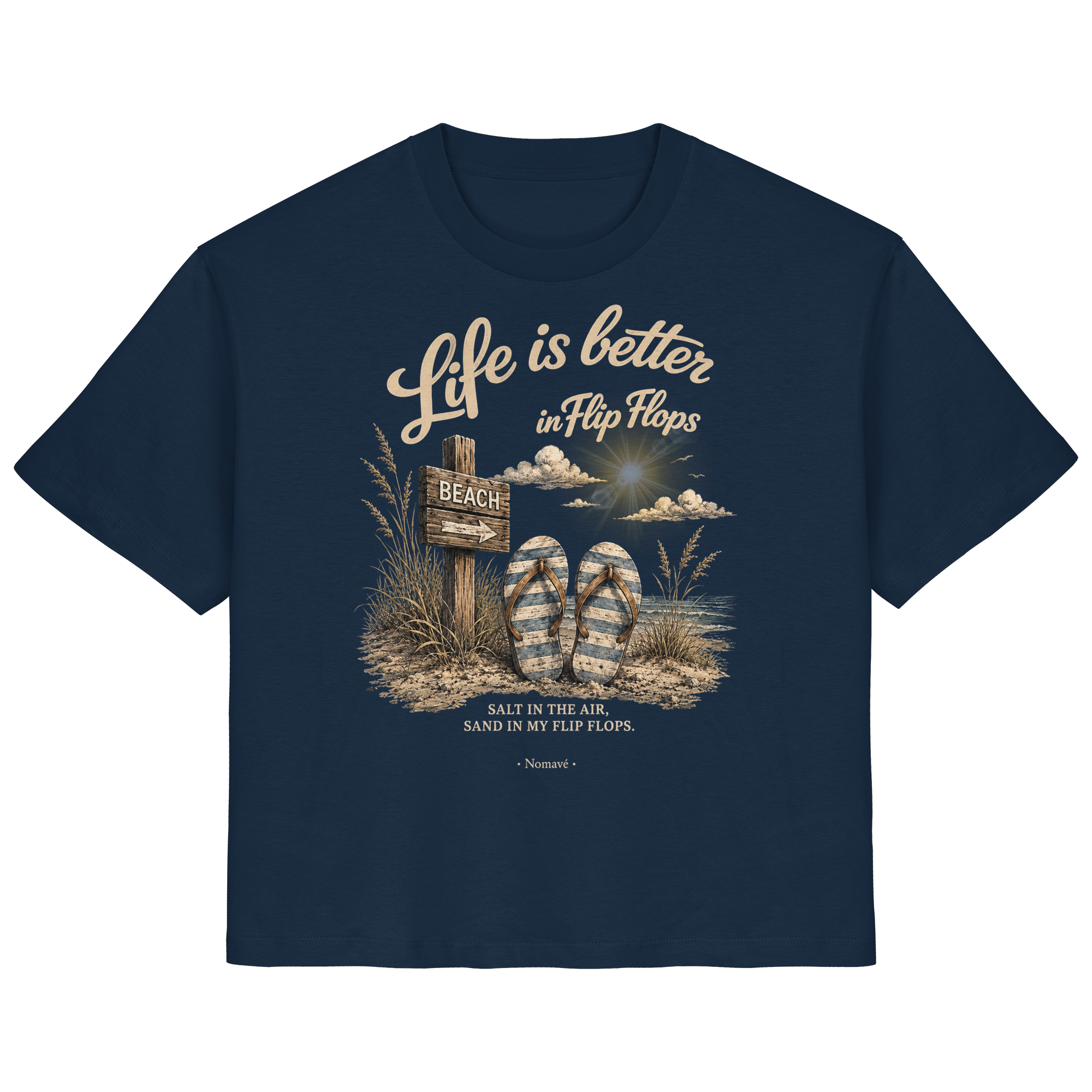 Life-is-better-in-Flip-Flops-Dark-Edition - Ladies Organic Shirt
