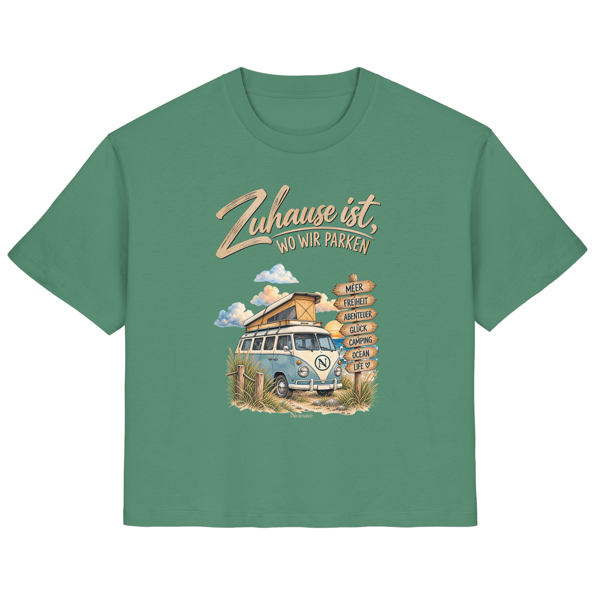 Zuhause ist, wo wir parken – Vanlife & Camping - Damen Bio Shirt