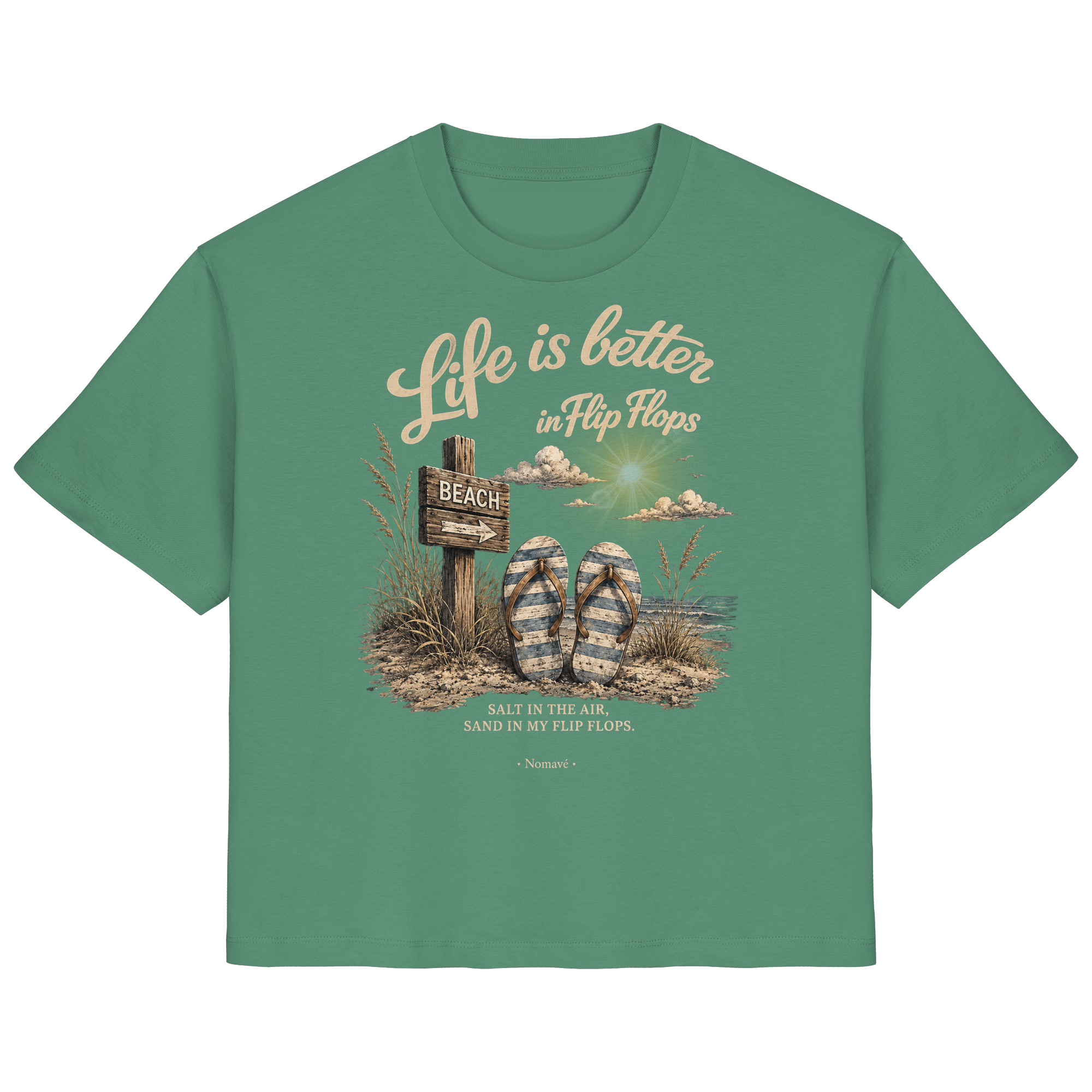 Life-is-better-in-Flip-Flops-Dark-Edition - Ladies Organic Shirt