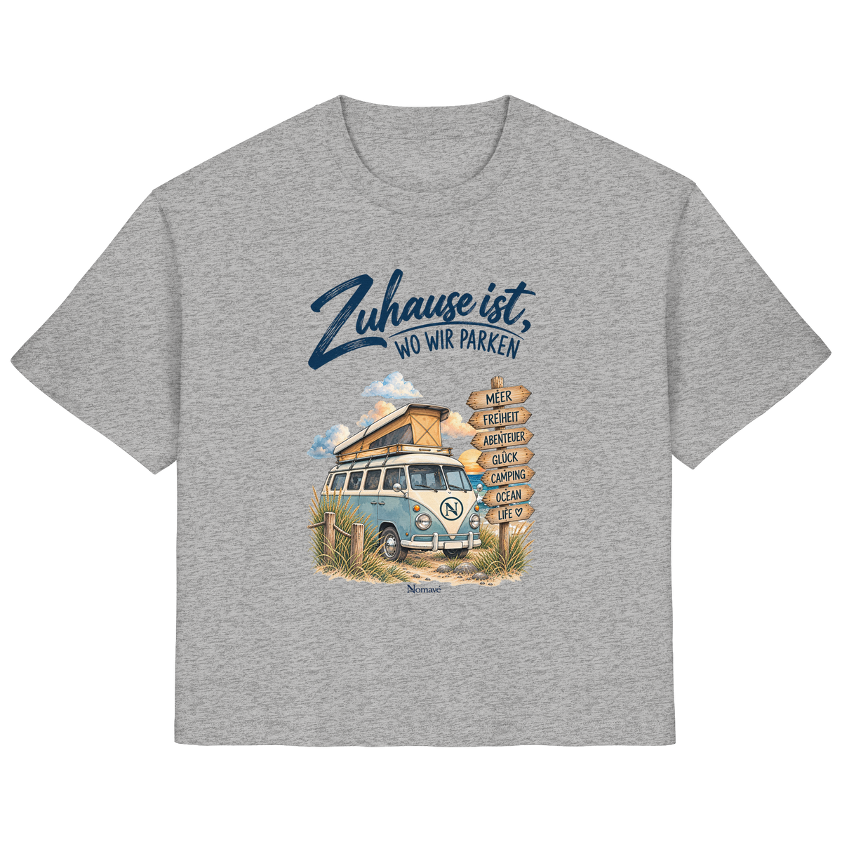 Zuhause ist, wo wir parken – Vanlife & Camping - Damen Bio Shirt