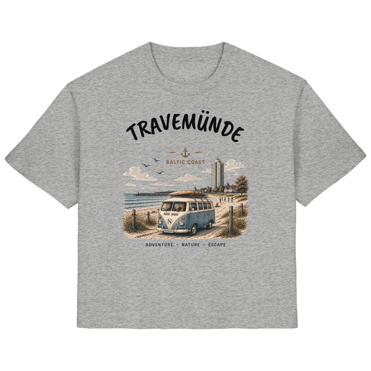 Travemünde Bulli - Damen Bio Ostsee Shirt