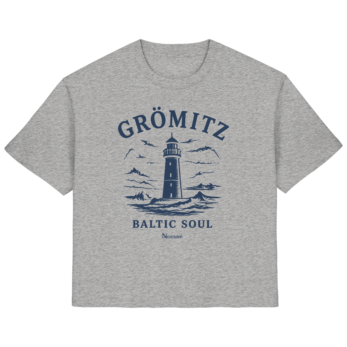 Grömitz Baltic Soul - Ostsee Damen Bio Baumwolle Leuchtturm Shirt