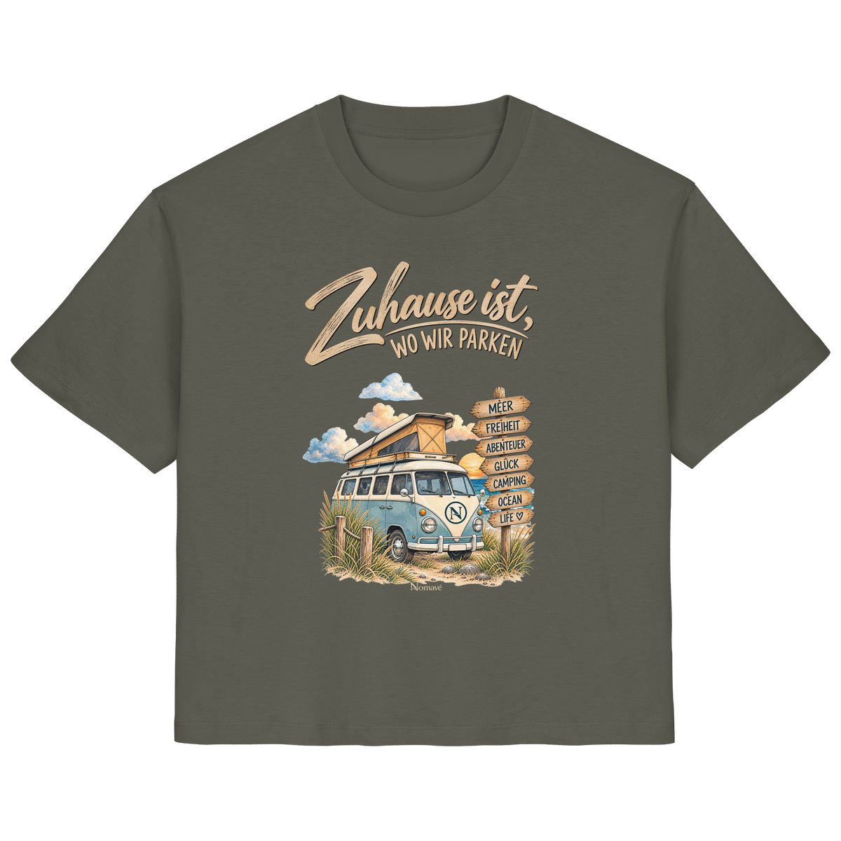 Zuhause ist, wo wir parken – Vanlife & Camping - Damen Bio Shirt
