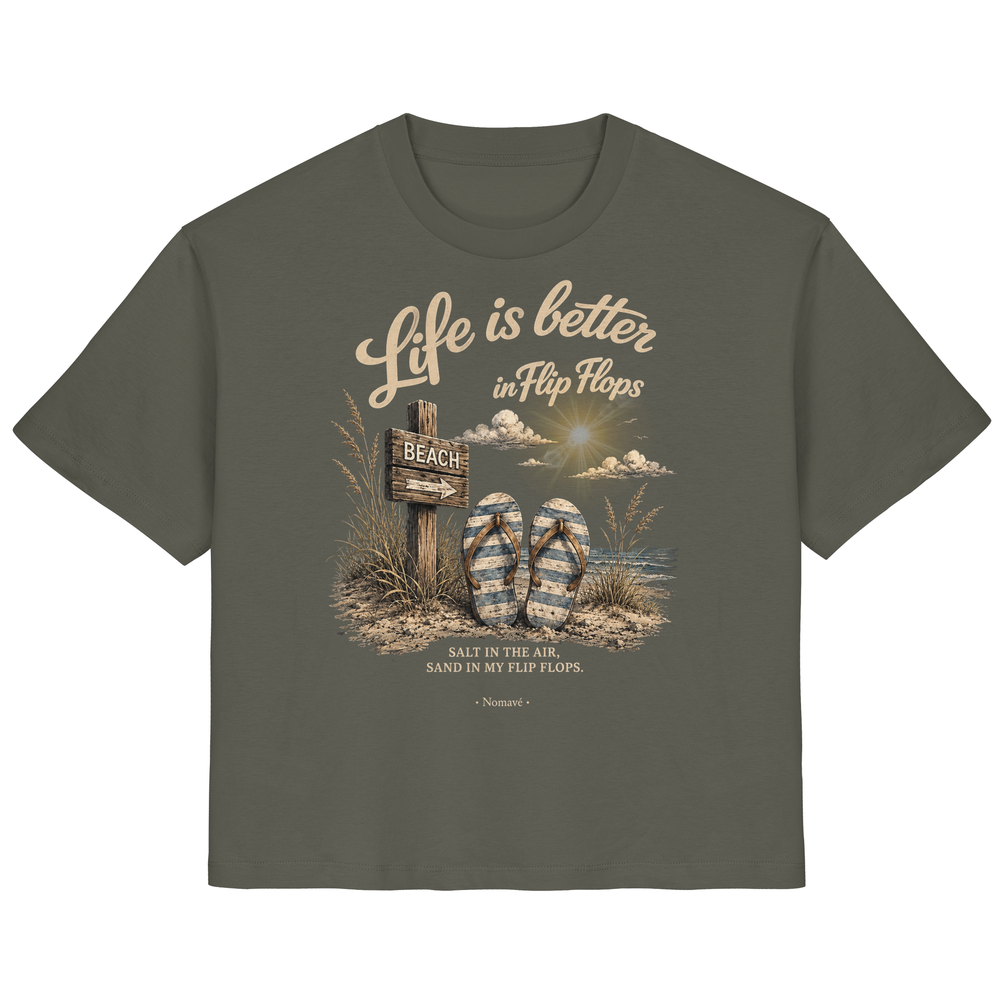 Life-is-better-in-Flip-Flops-Dark-Edition - Ladies Organic Shirt