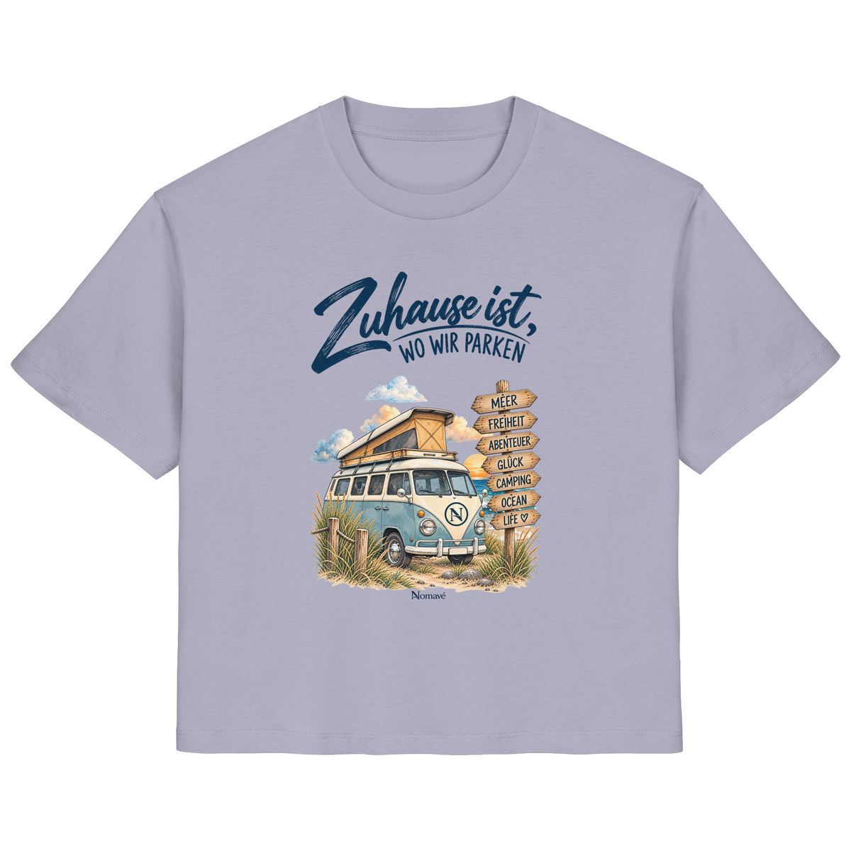 Zuhause ist, wo wir parken – Vanlife & Camping - Damen Bio Shirt