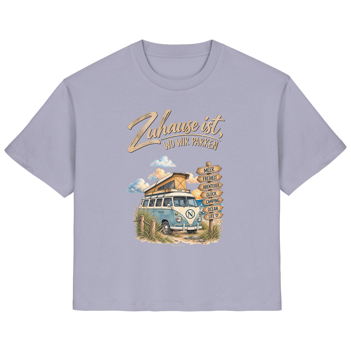 Zuhause ist, wo wir parken – Vanlife & Camping - Damen Bio Shirt