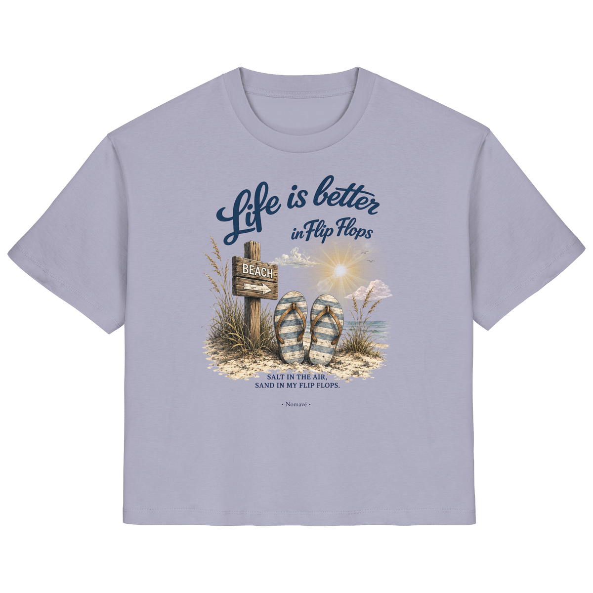 Life is better in Flip Flops - Ladies Organic Bio Strand Shirt