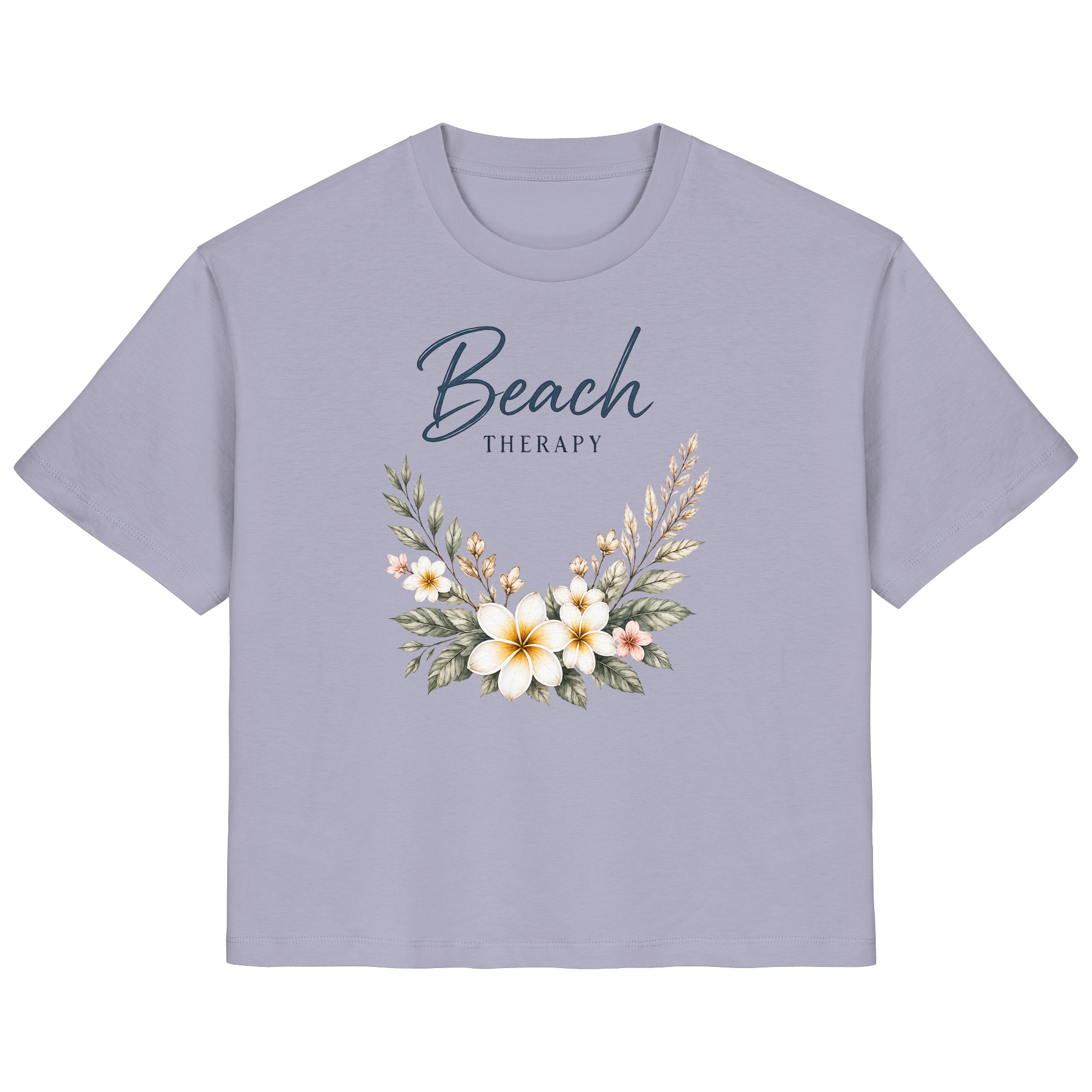 Beach Therapy | Florales Strandmotiv | Sommer | Urlaub | Meer | Blumen | - Ladies Organic Shirt