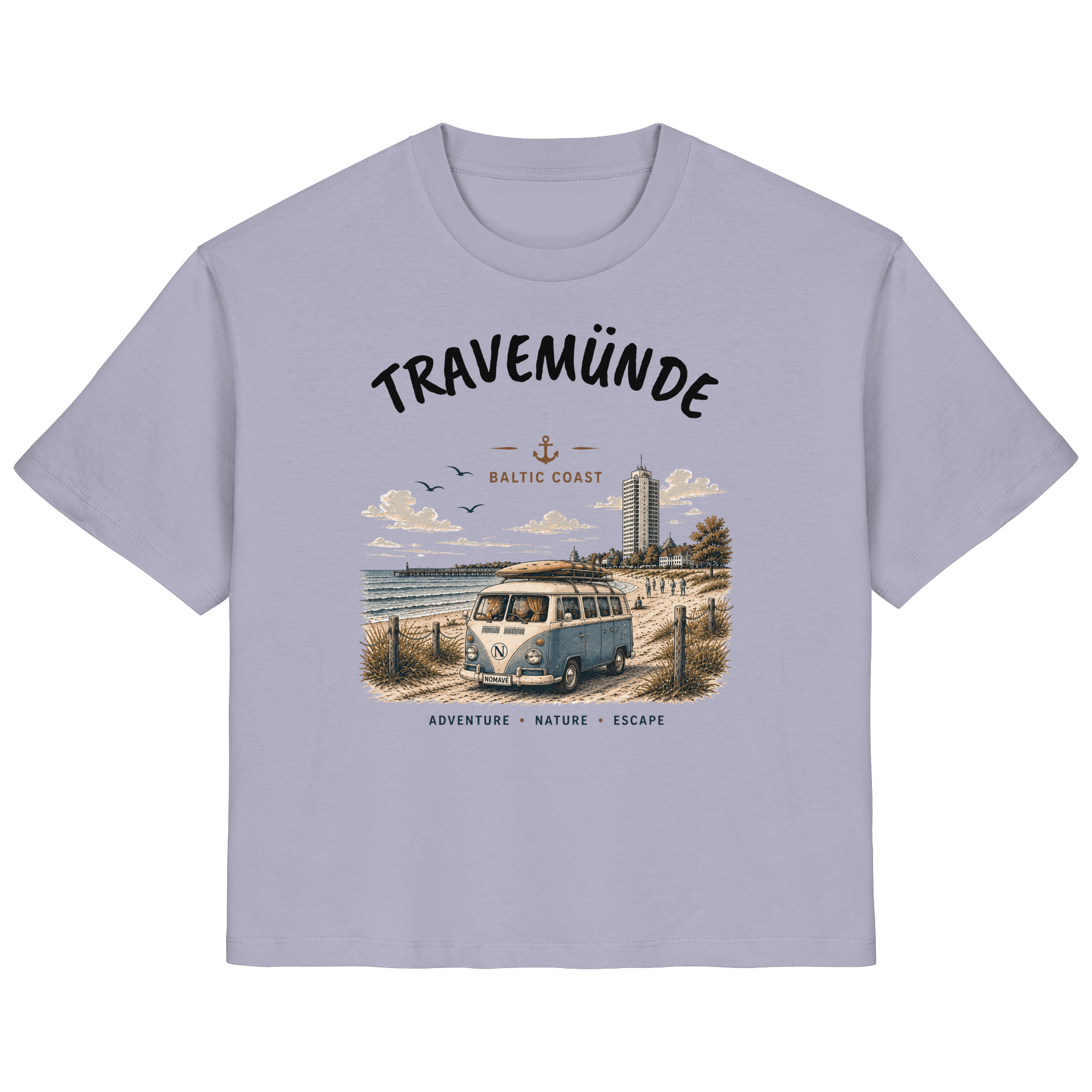 Travemünde Bulli - Damen Bio Ostsee Shirt