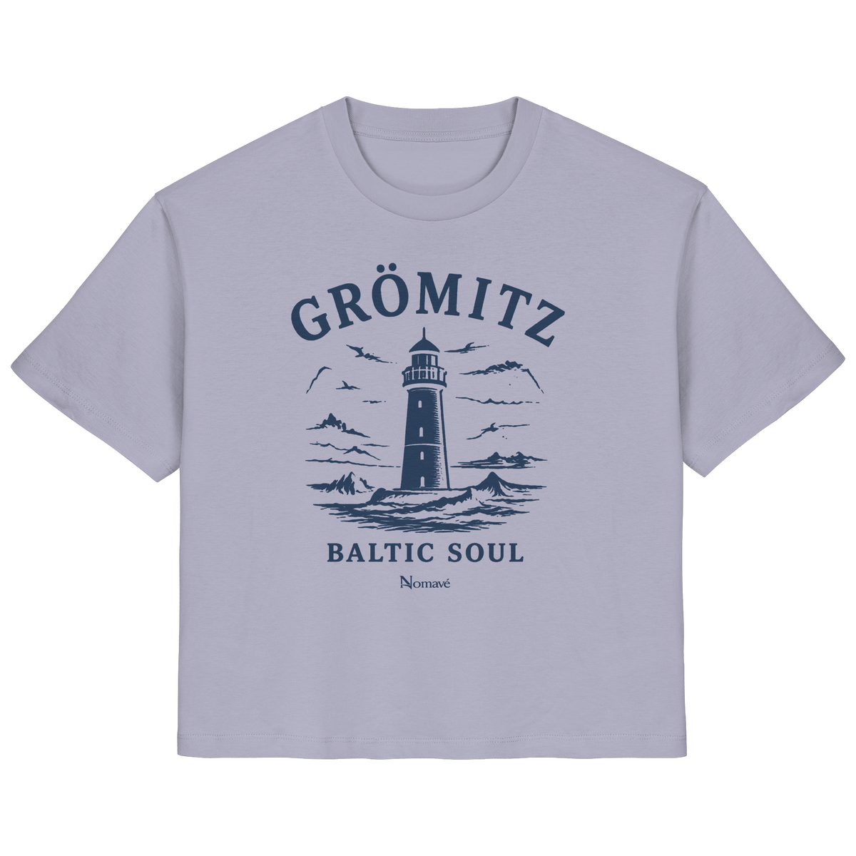 Grömitz Baltic Soul - Ostsee Damen Bio Baumwolle Leuchtturm Shirt