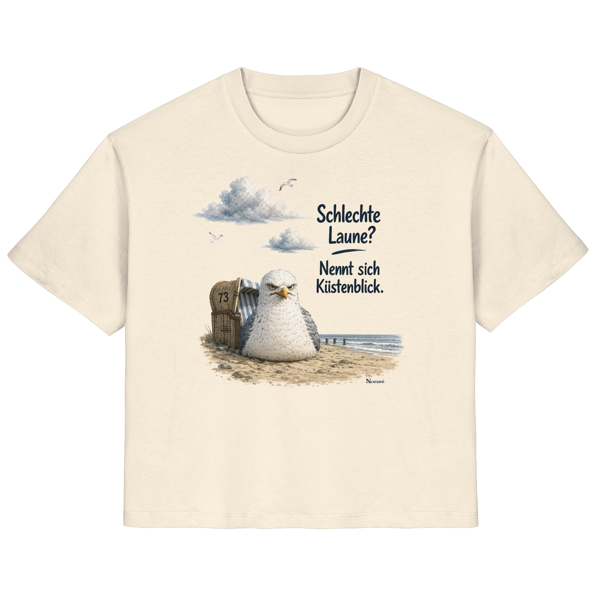 Maritimer Küstenhumor Möwen Motiv für Ostsee und Nordseefans und Meerliebhaber - Ladies Organic Shirt