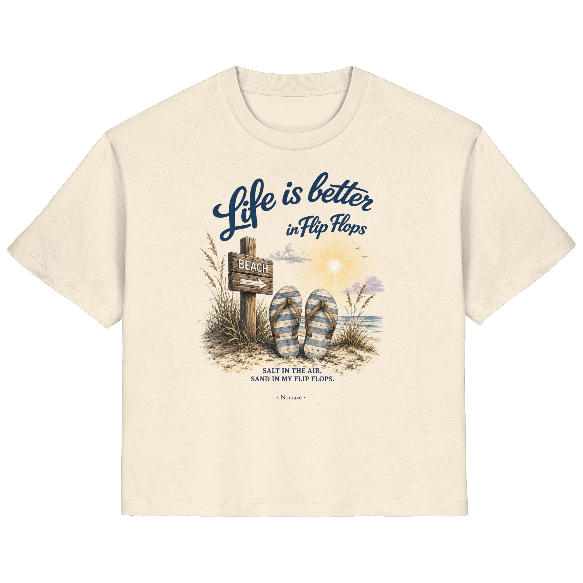 Life is better in Flip Flops - Ladies Organic Bio Strand Shirt