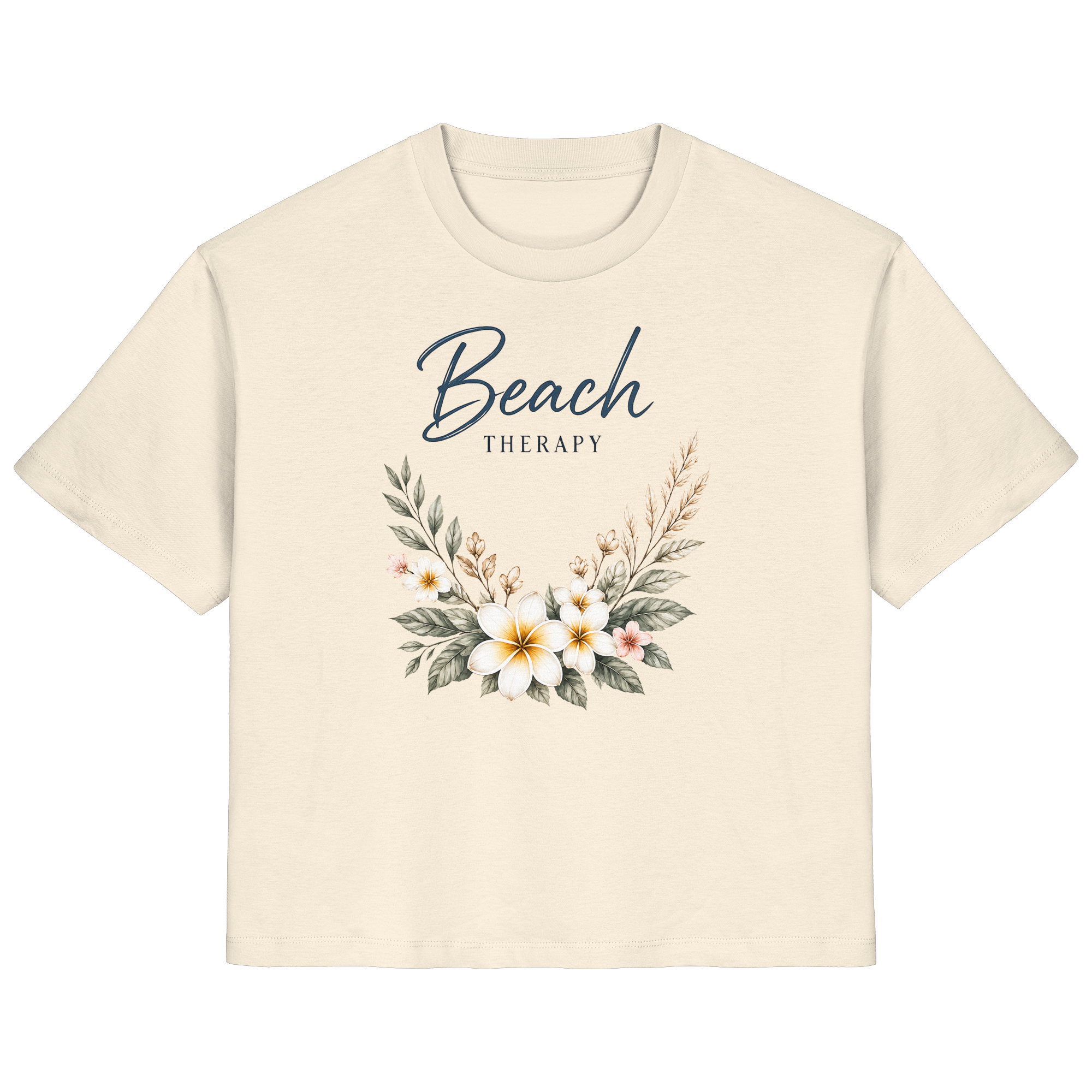 Beach Therapy | Florales Strandmotiv | Sommer | Urlaub | Meer | Blumen | - Ladies Organic Shirt