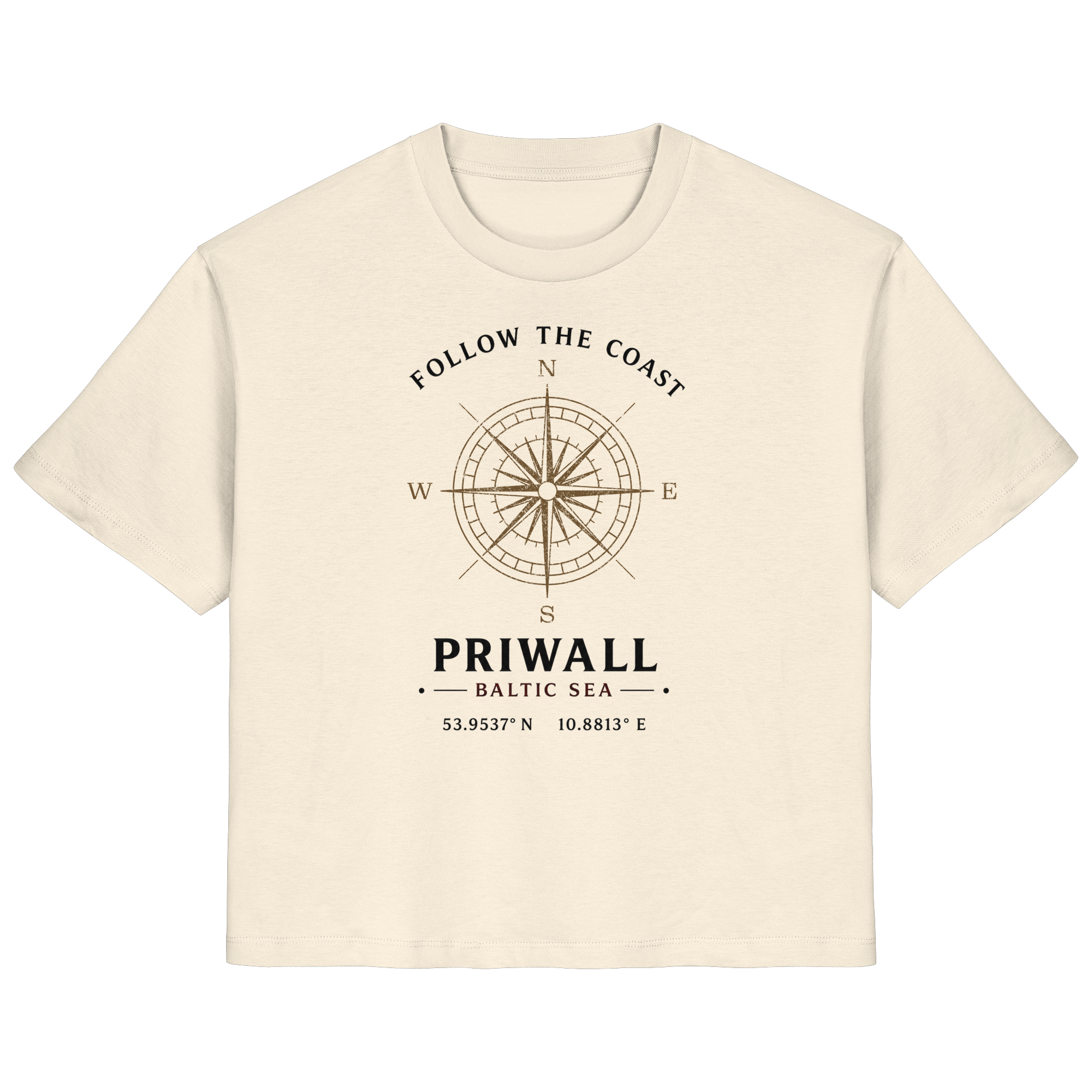 Priwall - Follow The Coast - Ladies Organic Bio Ostsee Shirt