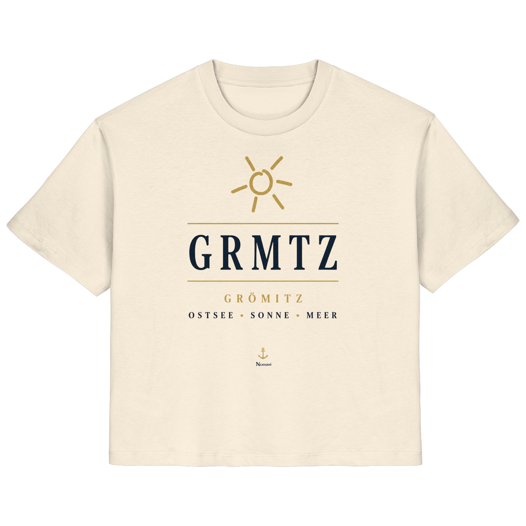 GRMTZ Grömitz Damen Bio T-Shirt in Natural Raw mit maritimem Ostsee Design