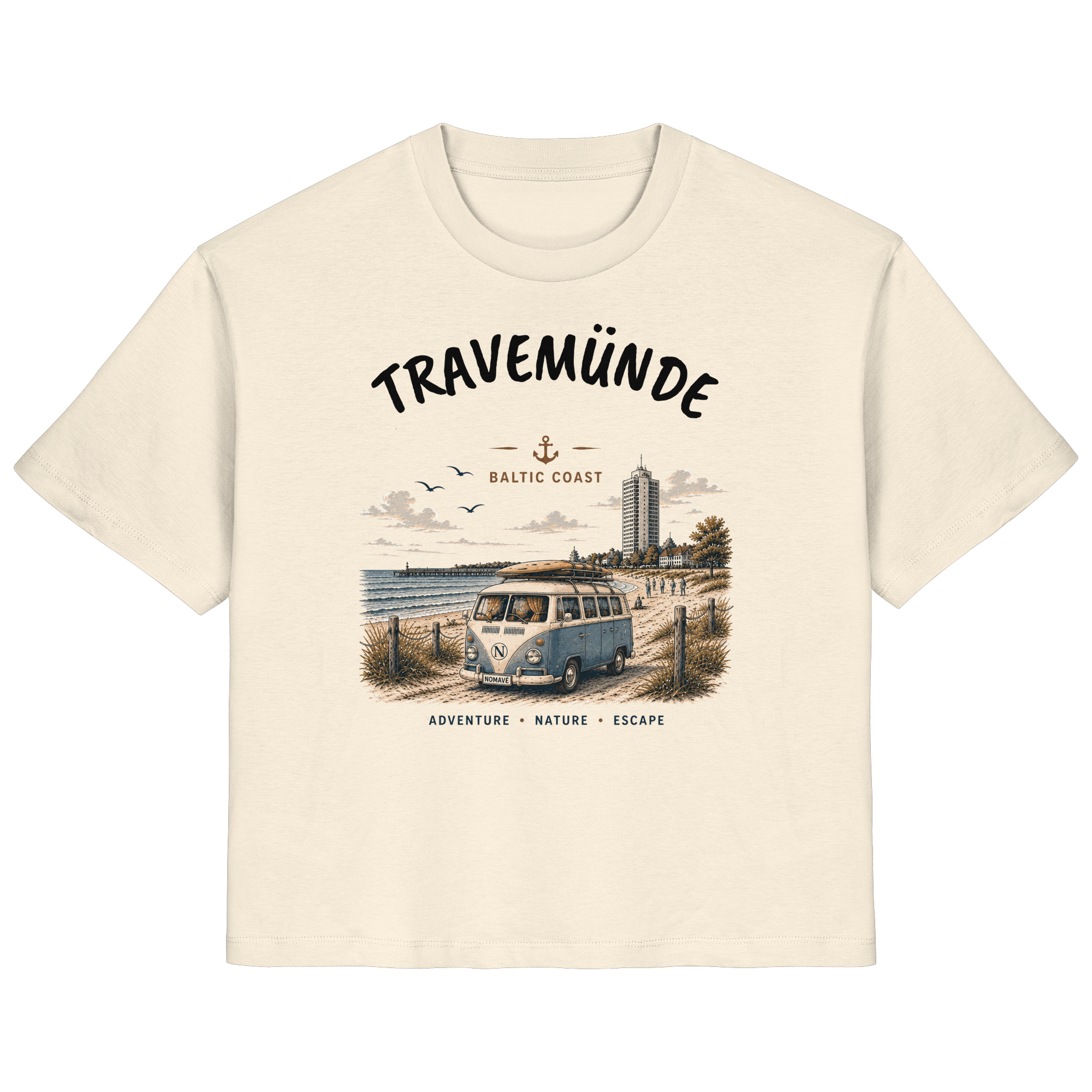 Travemünde Bulli - Damen Bio Ostsee Shirt