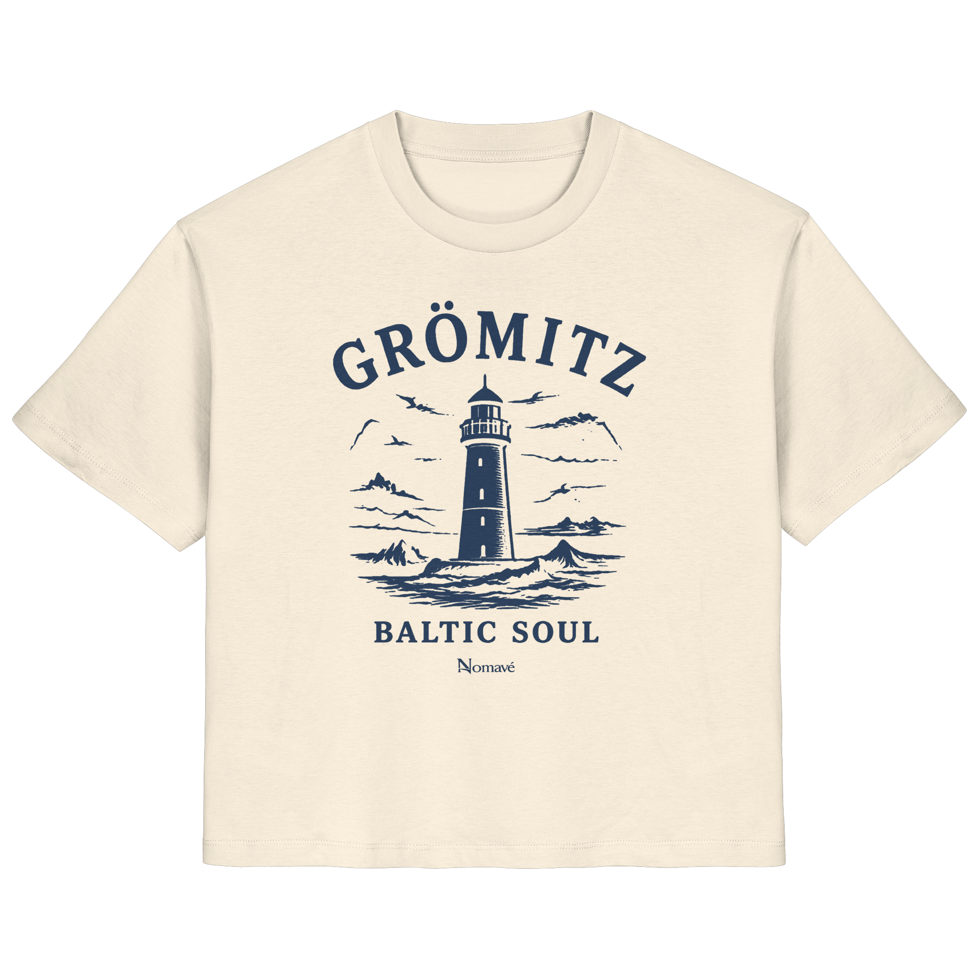 Grömitz Baltic Soul - Ostsee Damen Bio Baumwolle Leuchtturm Shirt