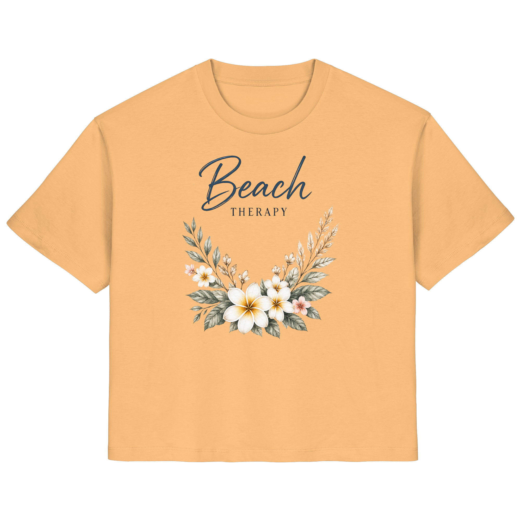 Beach Therapy | Florales Strandmotiv | Sommer | Urlaub | Meer | Blumen | - Ladies Organic Shirt