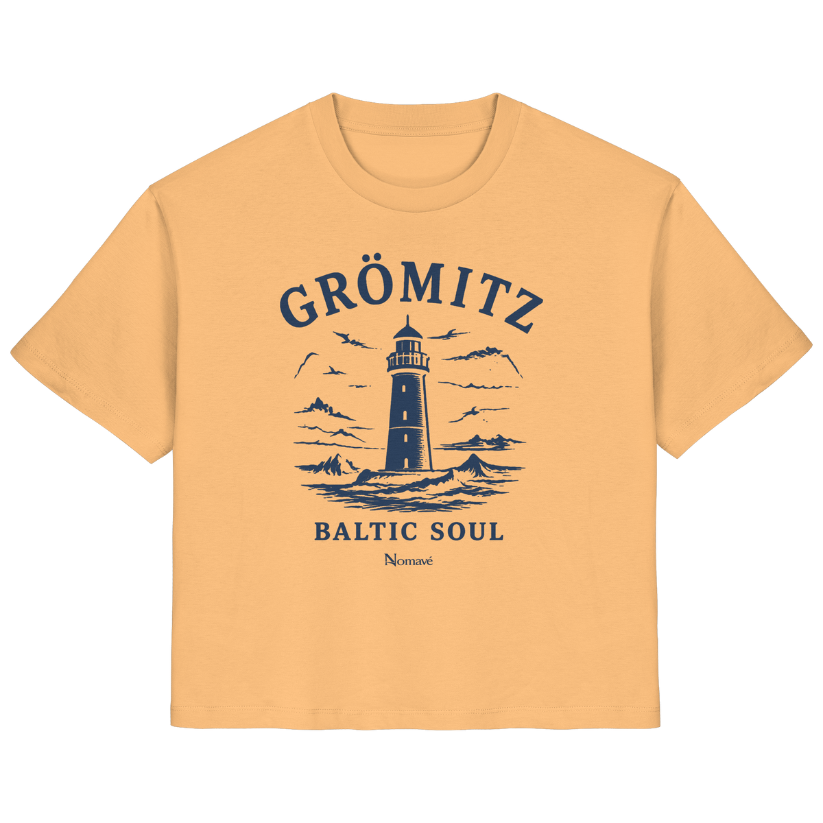 Grömitz Baltic Soul - Ostsee Damen Bio Baumwolle Leuchtturm Shirt