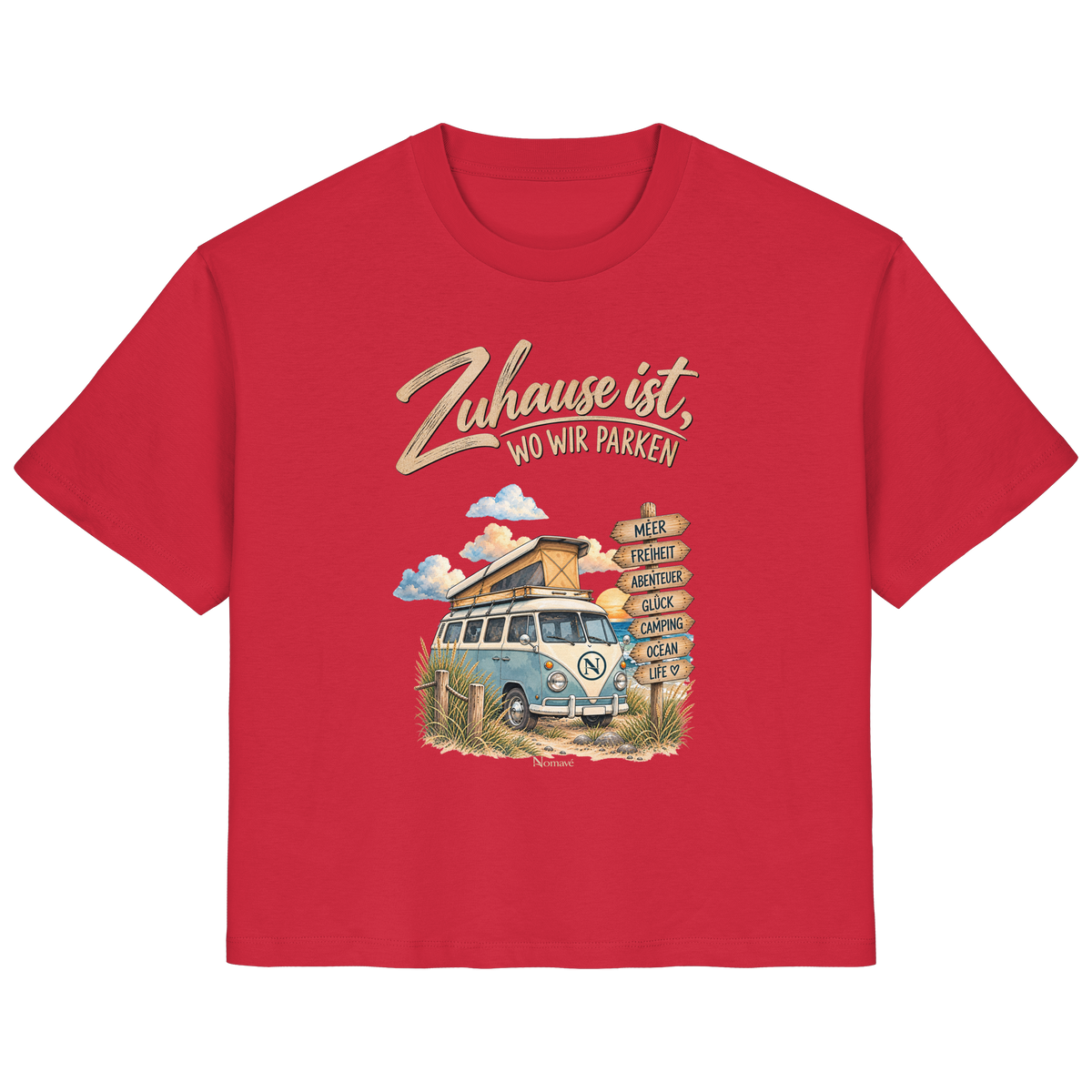 Zuhause ist, wo wir parken – Vanlife & Camping - Damen Bio Shirt