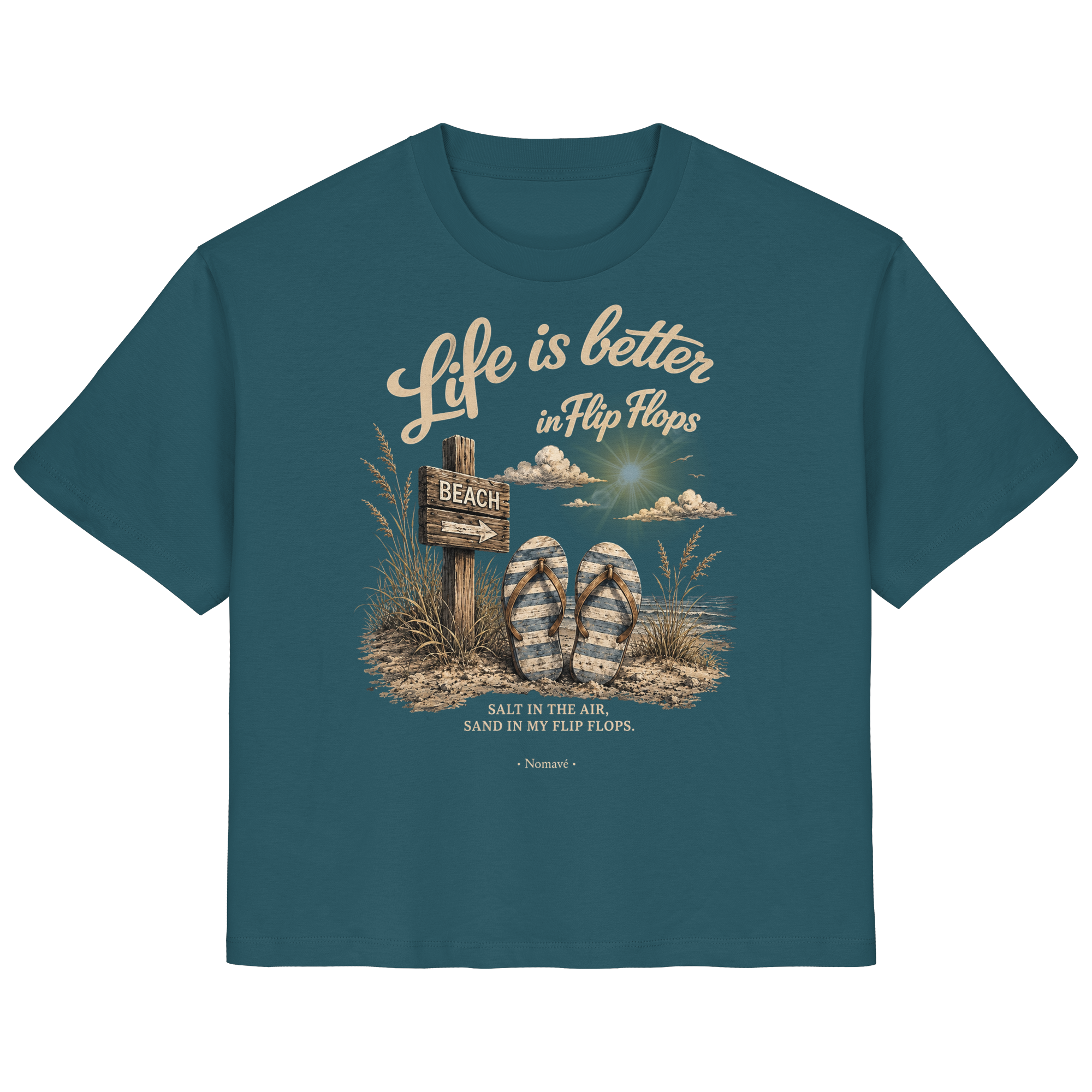 Life-is-better-in-Flip-Flops-Dark-Edition - Ladies Organic Shirt