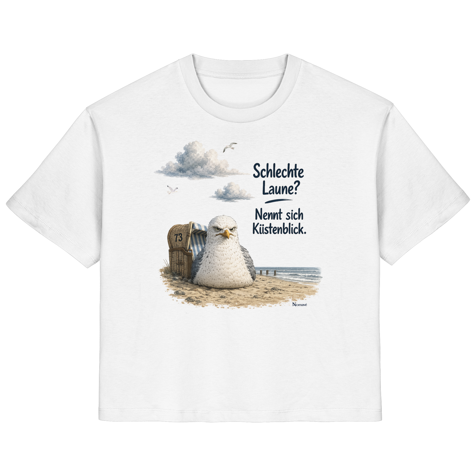 Maritimer Küstenhumor Möwen Motiv für Ostsee und Nordseefans und Meerliebhaber - Ladies Organic Shirt