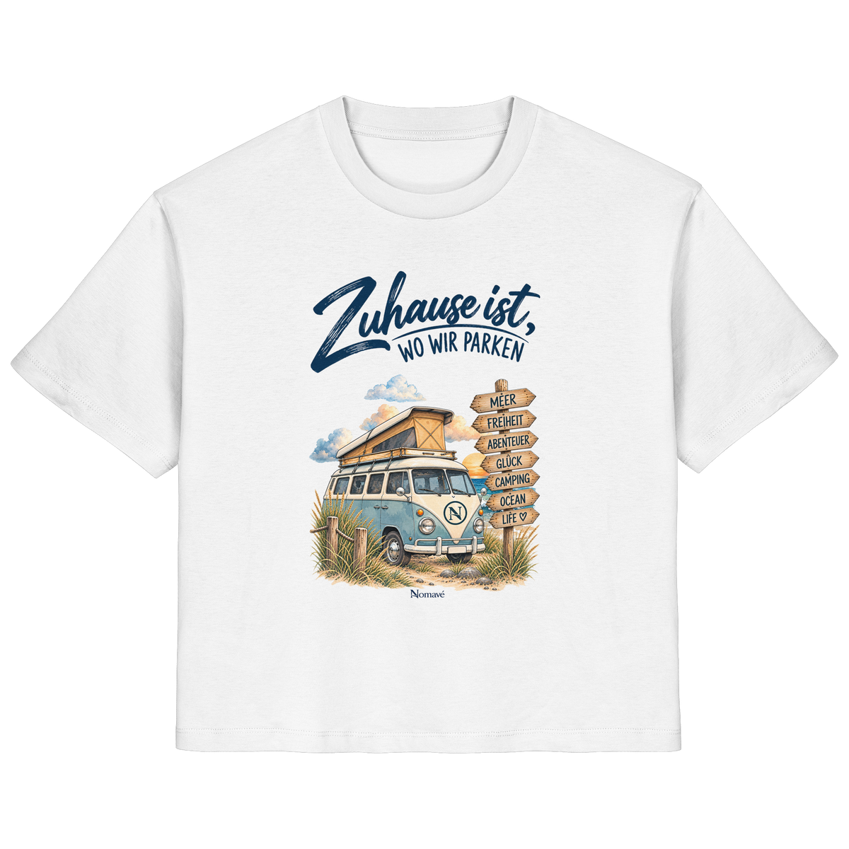 Zuhause ist, wo wir parken – Vanlife & Camping - Damen Bio Shirt