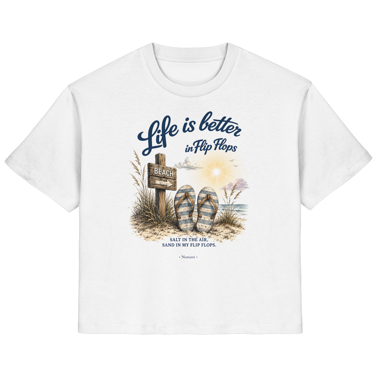 Life is better in Flip Flops - Ladies Organic Bio Strand Shirt
