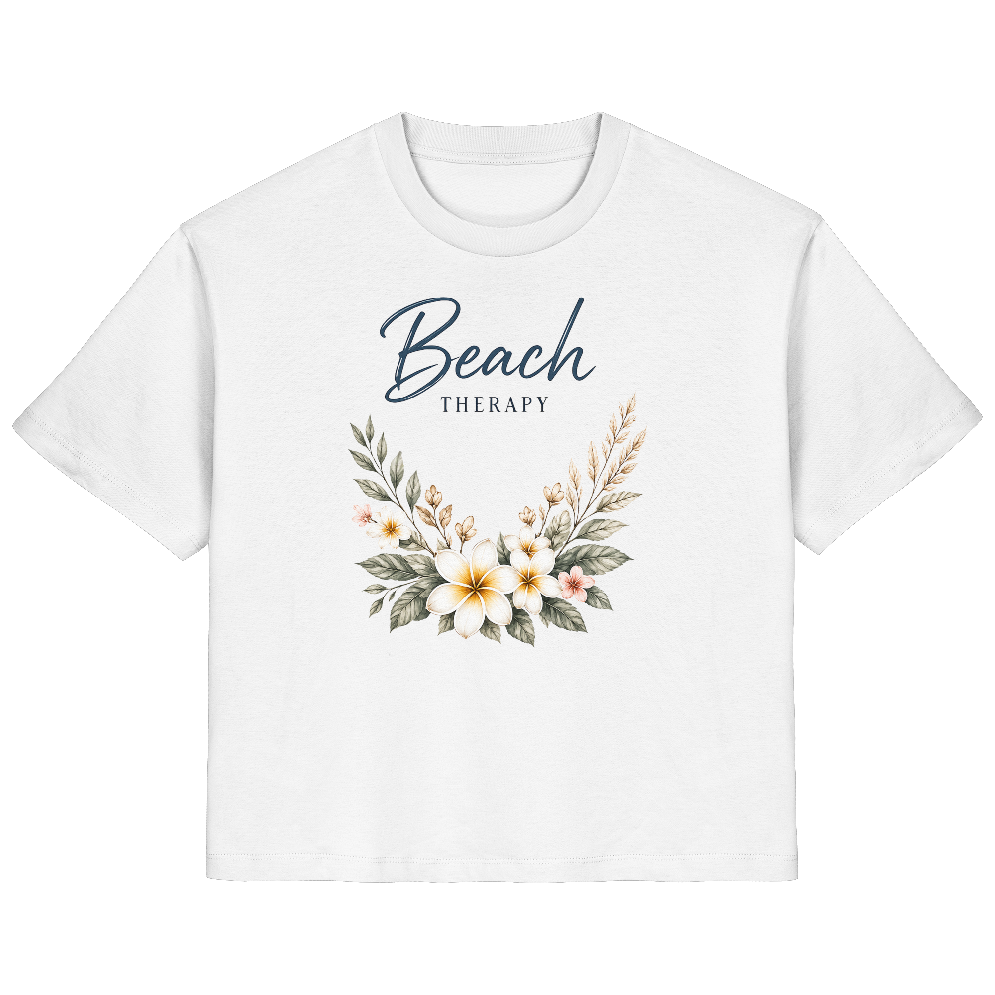 Beach Therapy | Florales Strandmotiv | Sommer | Urlaub | Meer | Blumen | - Ladies Organic Shirt