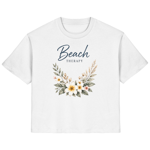 Beach Therapy | Florales Strandmotiv | Sommer | Urlaub | Meer | Blumen | - Ladies Organic Shirt