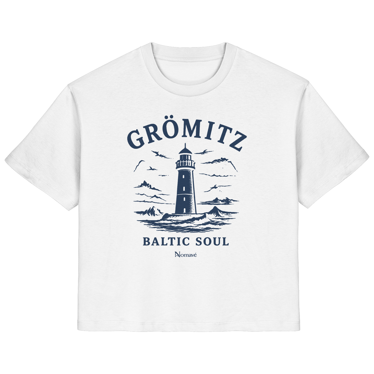 Grömitz Baltic Soul - Ostsee Damen Bio Baumwolle Leuchtturm Shirt