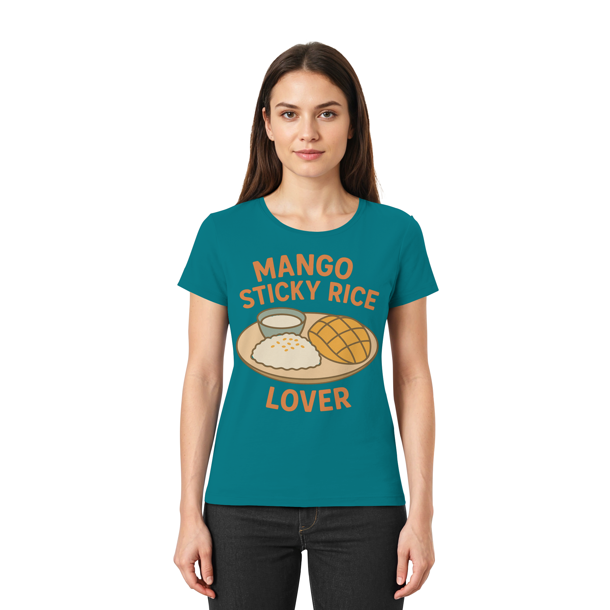 Mango Sticky Rice Lover – Thai Dessert Shirt | Thailand Food Design - Ladies Premium Shirt