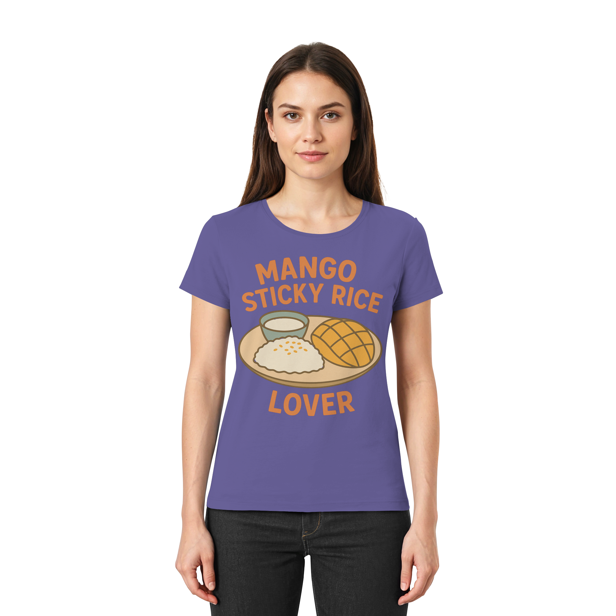 Mango Sticky Rice Lover – Thai Dessert Shirt | Thailand Food Design - Ladies Premium Shirt