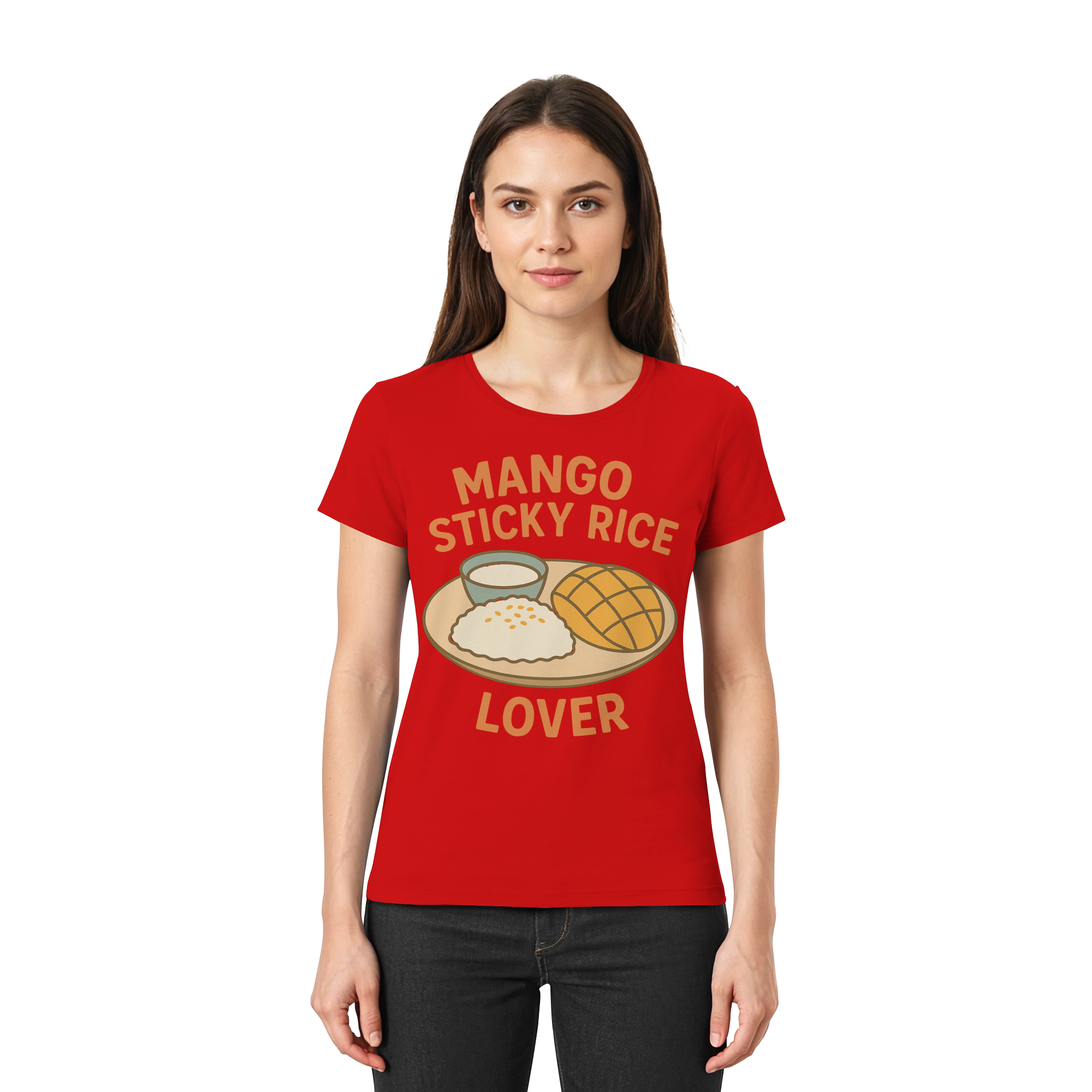 Mango Sticky Rice Lover – Thai Dessert Shirt | Thailand Food Design - Ladies Premium Shirt