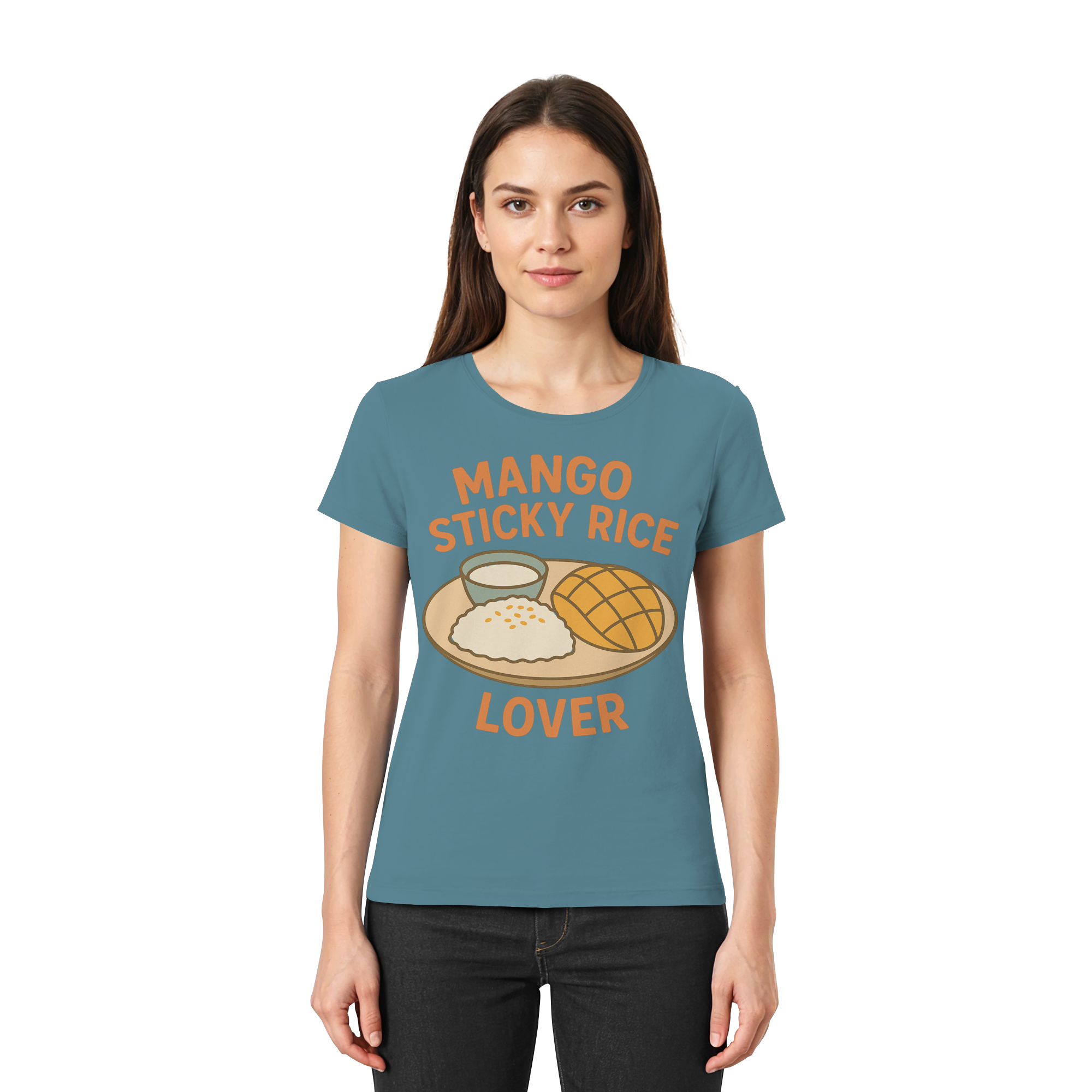 Mango Sticky Rice Lover – Thai Dessert Shirt | Thailand Food Design - Ladies Premium Shirt