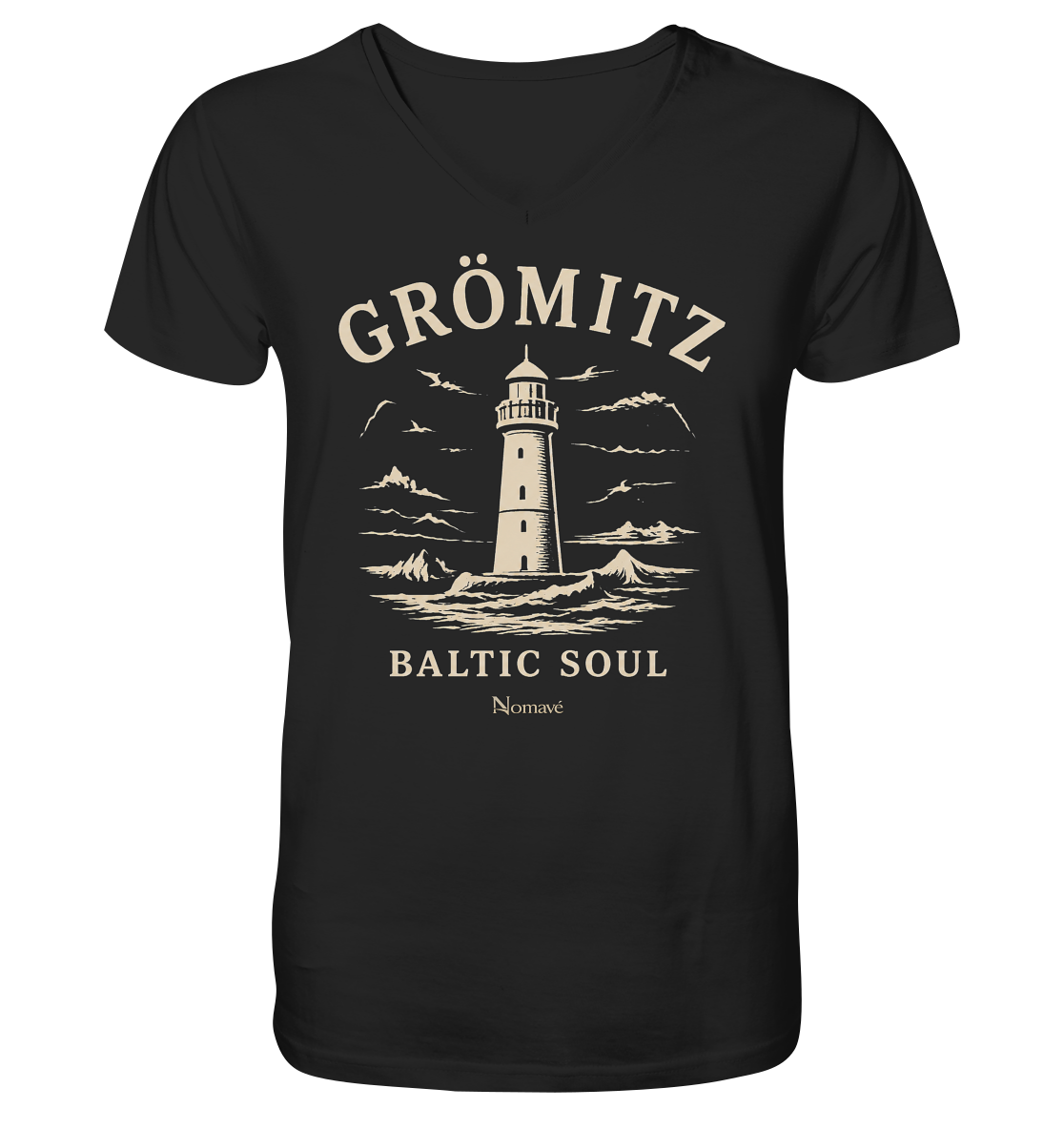 Grömitz Baltic Soul - Ostsee Mens Bio V-Neck Shirt