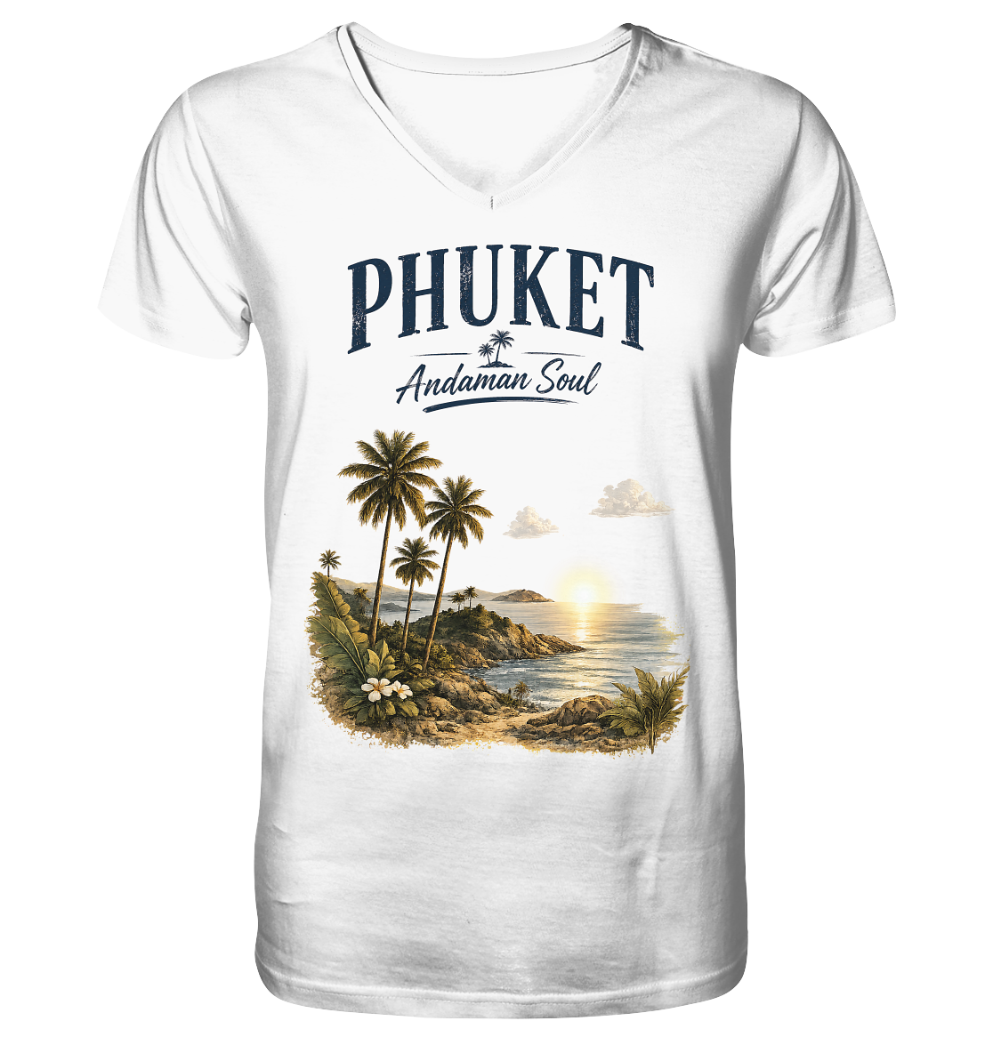 Phuket – Andaman Soul - Mens Organic V-Neck Shirt