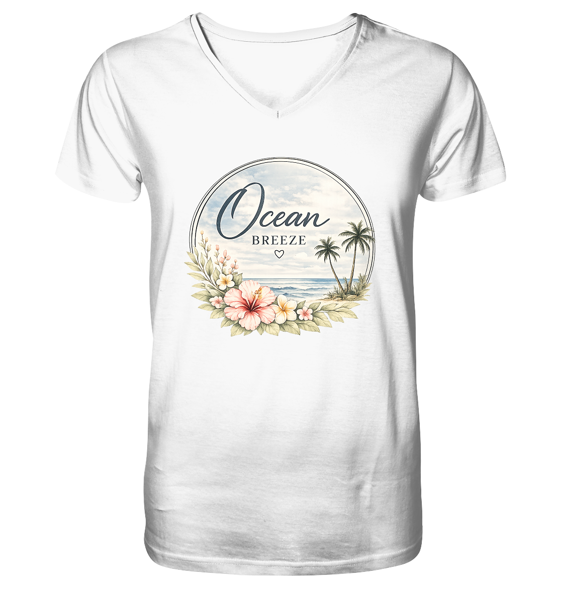 Ocean Breeze - Mens Organic V-Neck Shirt
