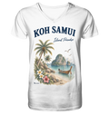 Koh Samui Thailand – Island Paradise – Tropical Vintage - Mens Bio V-Ausschnitt T - Shirt